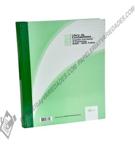 Libreta de contabilidad grande pd marfil 200 folios