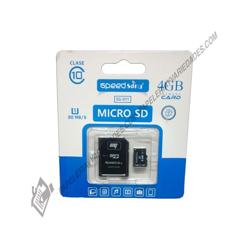 Memoria micro SD speedsong 4Gb clase 10