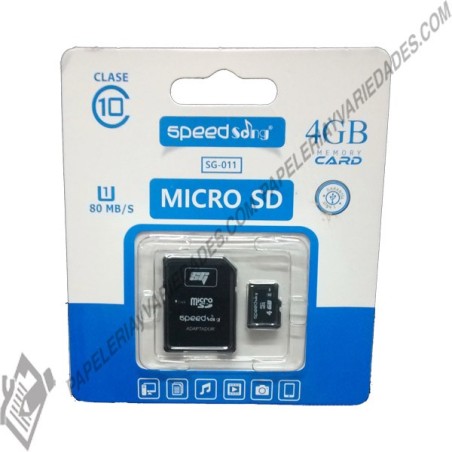 Memoria micro SD speedsong 4Gb clase 10