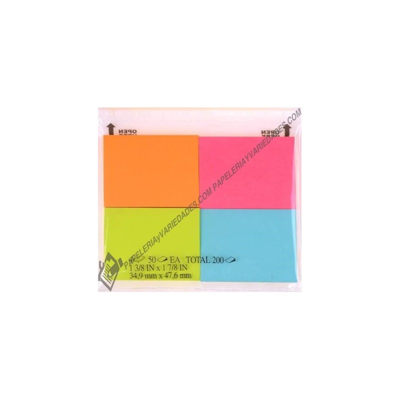 Taco notas adhesivas x 4 colores Gipao Gp-51