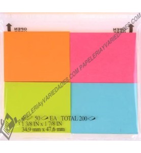 Taco notas adhesivas x 4 colores