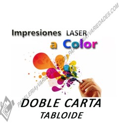 Impresion color laser 1 a 10 doble carta