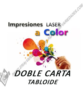 Impresion color laser 1 a 10 doble carta