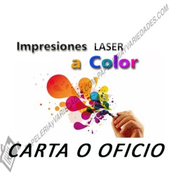 Impresion color laser 1 a 10 carta/oficio
