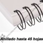 Anillado metalico doble O 5/16 hasta 45 hojas de 75gr