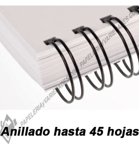 Anillado hasta 45 hojas doble O