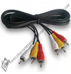 Cable 3x3 video-sonido 1.8 mt
