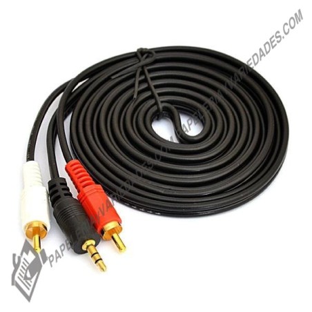 Cable 2x1 RCA a 3.5mm 3 mt
