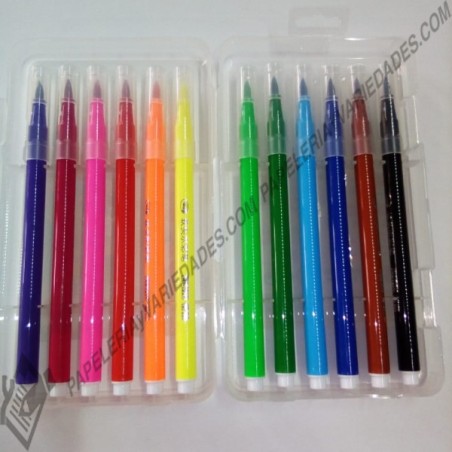 Plumones punta pincel brush pen x 12