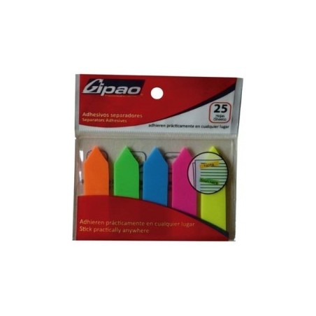 Banderitas adhesivas plásticas gipao x 8 colores gp18