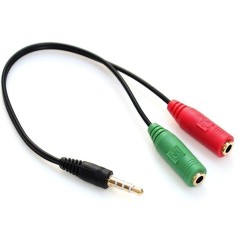 Cable divisor triestereo a mic y audio