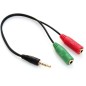 Cable divisor triestereo a mic y audio