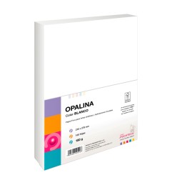 Hoja opalina oficio x unidad