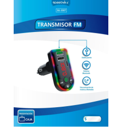 Transmisor Bluetooth FM luz RGB SG 2007