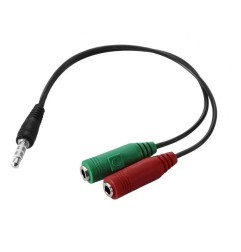 Cable triestereo 3.5mm Adaptador Audio Y Micrófono