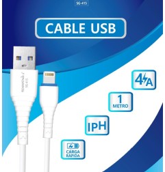 Cable usb carga rapida Iphone 4A Sg 415