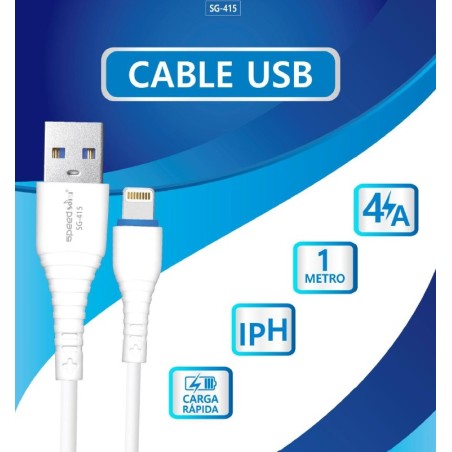Cable usb carga rapida Iphone 4A Sg 415