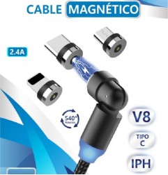 Cable magnético USB 3 puntas SG410