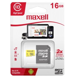 Memoria micro SD Maxell 16Gb clase 10