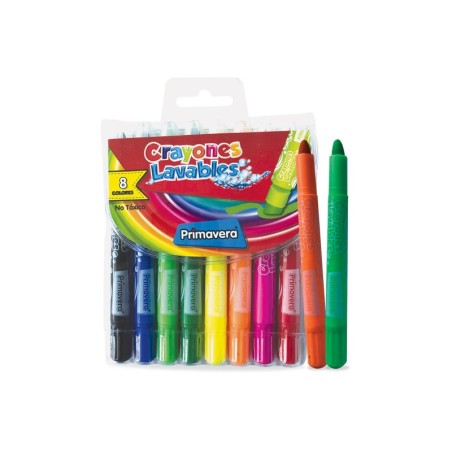Crayones lavables primavera 8 colores