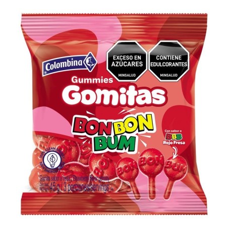 Gomitas Bon Bon Bum sabor fresa 45gr