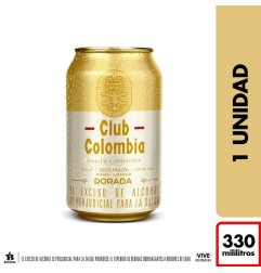 Cerveza Club colombia dorada lata 330ml