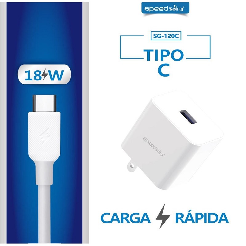Cargador completo tipo c 18W SG 120c Cargador completo tipo c 18W SG 120c