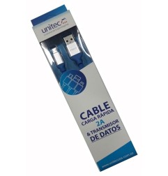 Cable de datos carga rápida V8 2a unitec