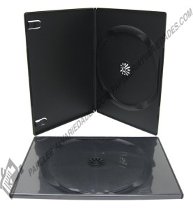 Caja DVD negra x2 unidades