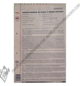 Contrato individual de trabajo a termino indefinido